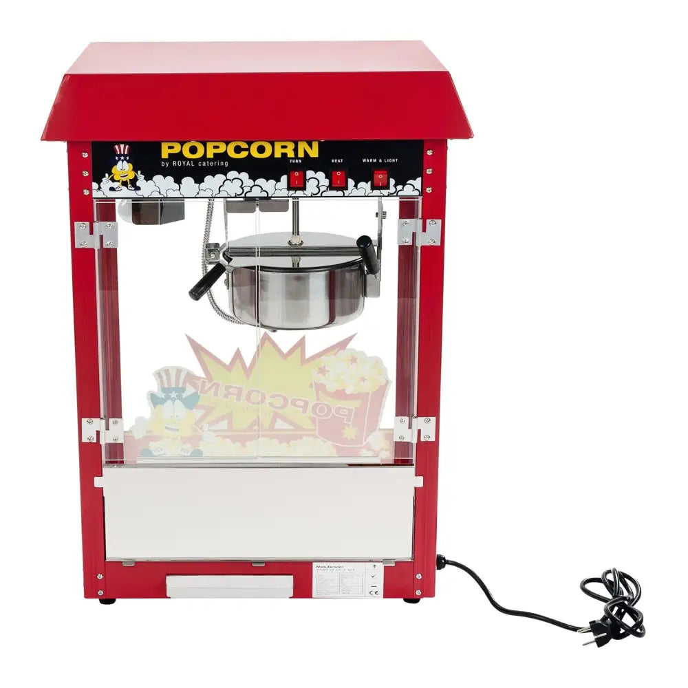 Popcornmaskin Med Teflonbelegg 4-5 Kg/t - Rød Hette - 2