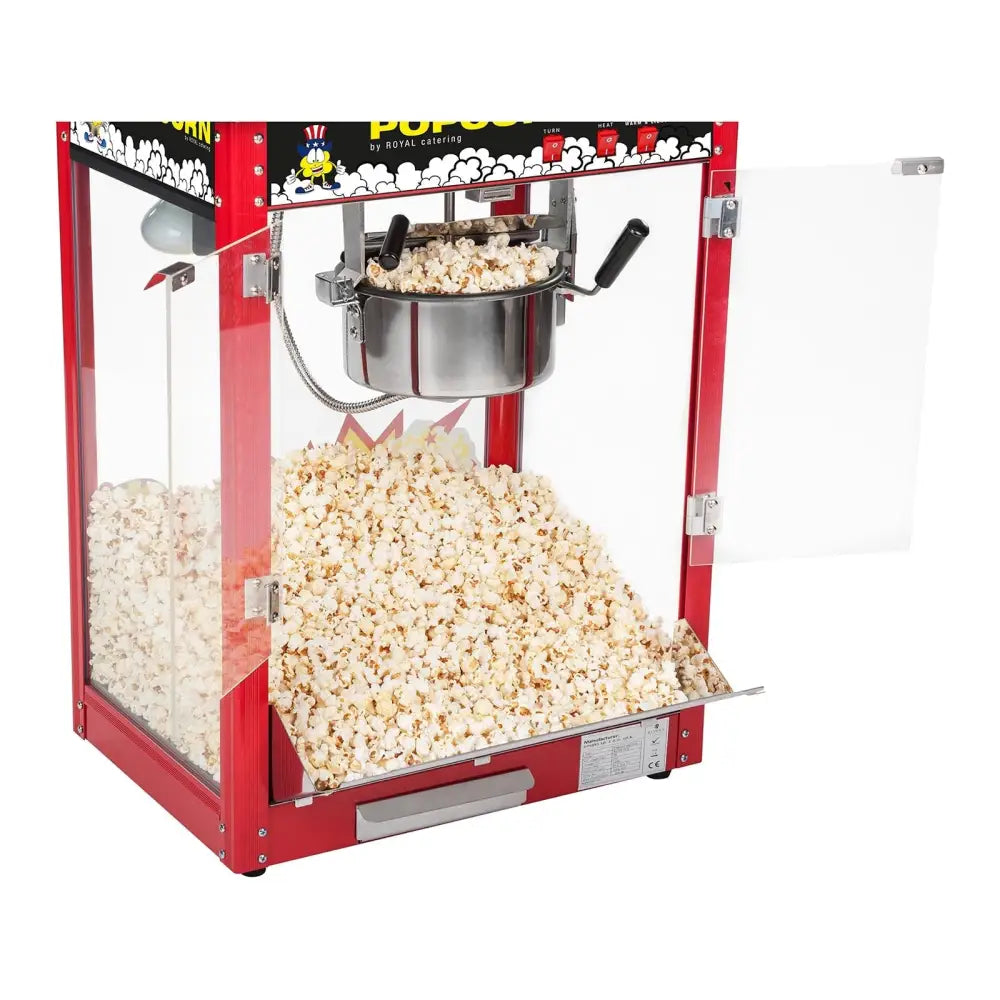 Popcornmaskin Med Teflonbelegg 4-5 Kg/t - Rød Hette - 7