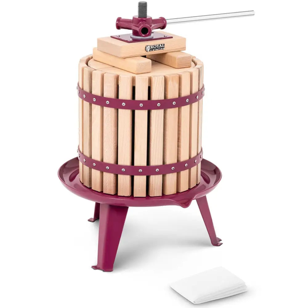 Press For Extracting Wine Juice From Fruits Handcrafted Wooden + Filter Bag 12l - 2