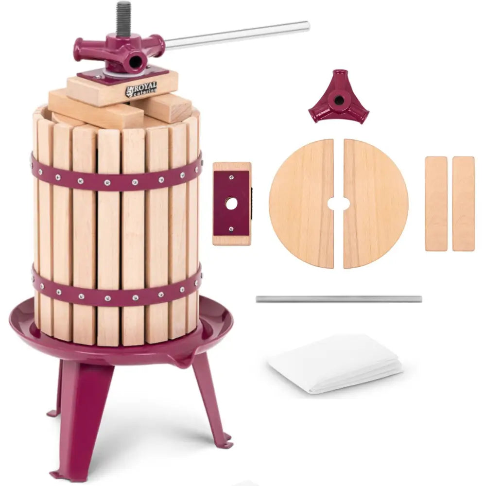 Press For Pressing Wine Juice From Fruits Manual Wooden + Filtration Bag 6l - 1