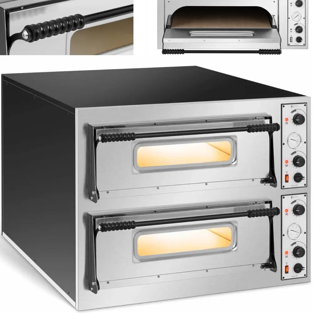 Profesjonell Dobbelt Pizzaovn - 14400 w - 1