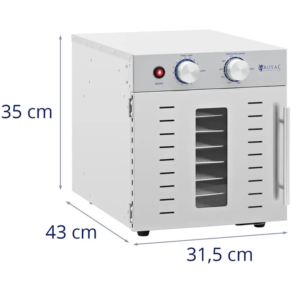 Profesjonell Matavfukter Dehydrator 8 Hyller 29x29cm 22l 800w - 6