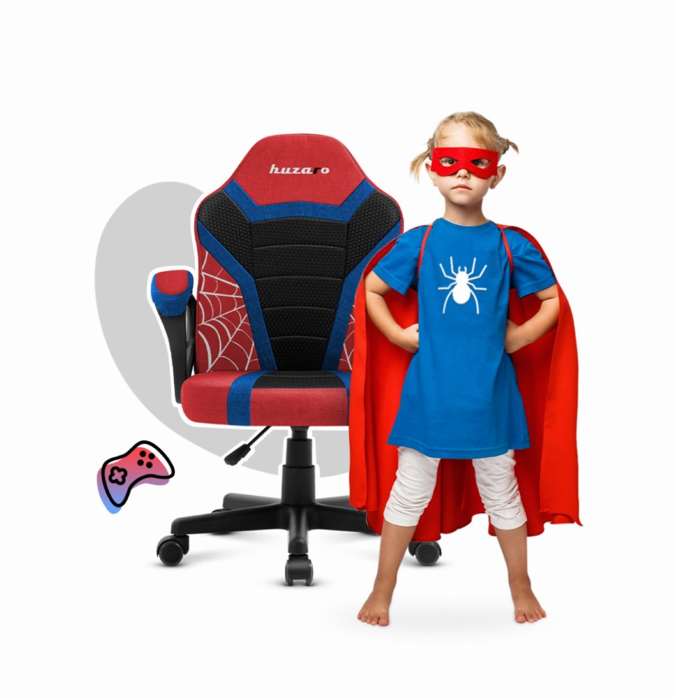 Huzaro Ranger 1.0 Spider Mesh gamingstol for barn – frontvisning