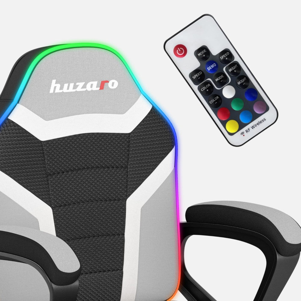 Sidevisning av Huzaro Ranger 1.0 RGB stol med synlig RGB-strip