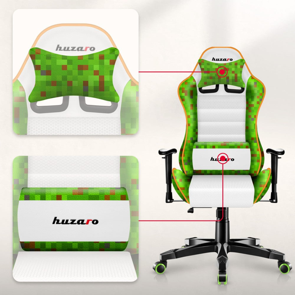 Huzaro Ranger 6.0 Pixel White – nakke- og korsryggpute detaljbilde