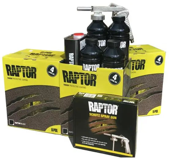 Bedliner Raptor Black - 12 Bottle Kit | Nomax.no