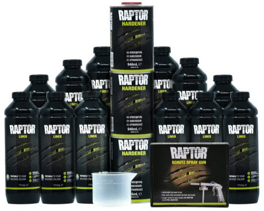 Bedliner Raptor Black - 12 Bottle Kit