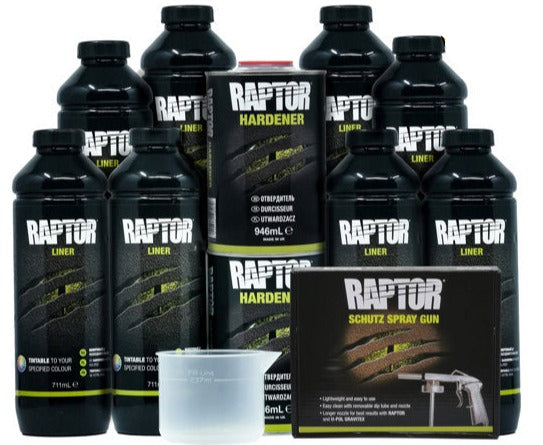 Bedliner Raptor Black - 8 Bottle Kit