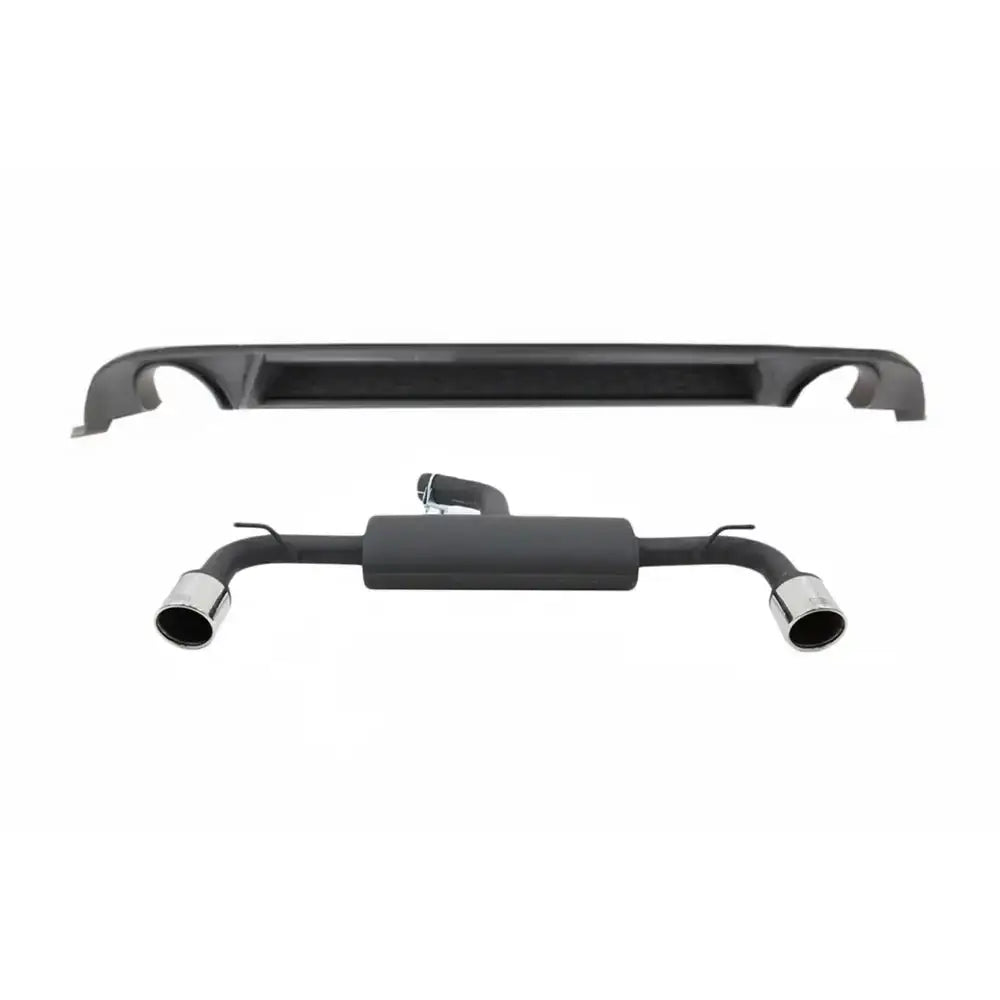 Rear Bumper Air Diffuser Suitable For Vw Golf 7.5 Vii (2017-up) With Complete Exhaust System Gti Design - 1