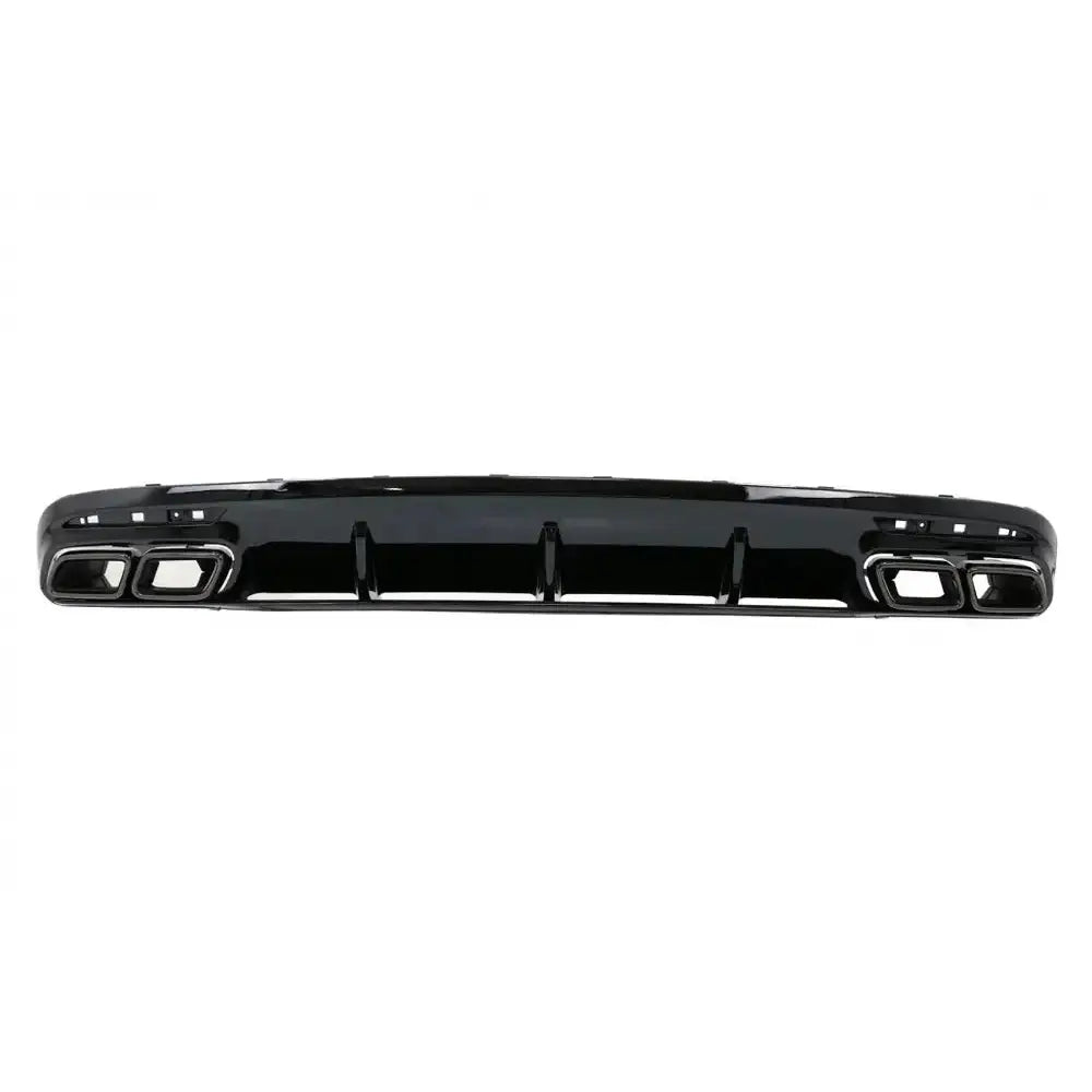 Rear Bumper Air Diffuser With Black Muffler Tips Suitable For Mercedes S-class C217 Coupe (2014-2020) S63 Facelift