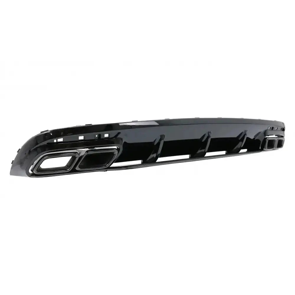 Rear Bumper Air Diffuser With Black Muffler Tips Suitable For Mercedes S-class C217 Coupe (2014-2020) S63 Facelift