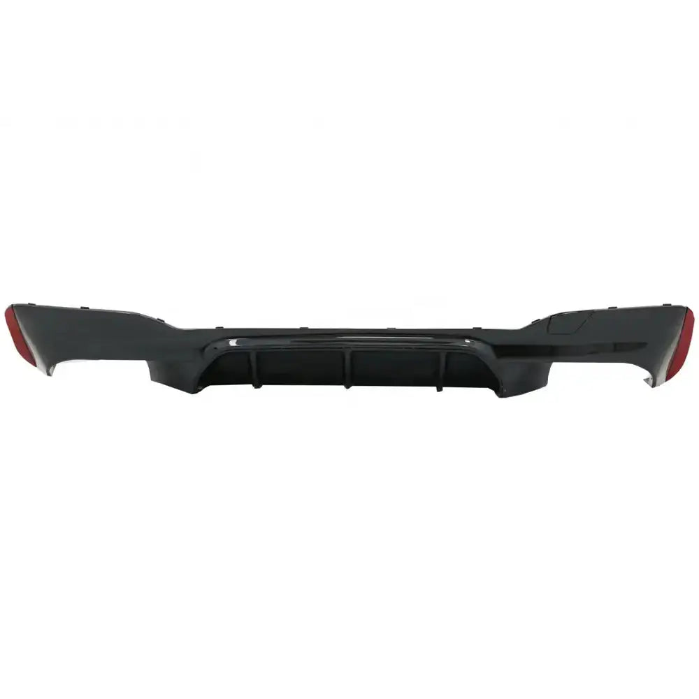 Rear Bumper Diffuser Piano Black With Exhaust Muffler Tips Black Suitable For Bmw 5 Series G30 G31 Limousine Touring