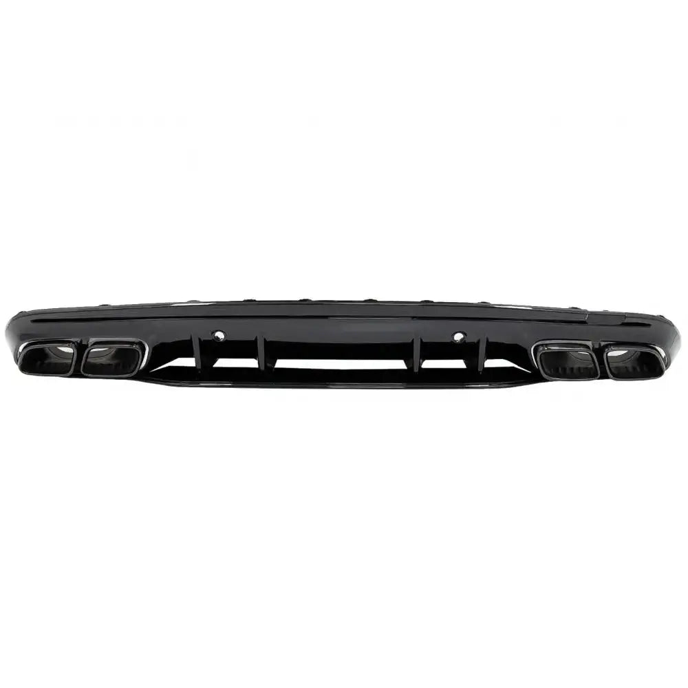 Rear Bumper Diffuser Suitable For Mercedes C-class W205 S205 (2014-2020) C63s Design Black Tips Only For Amg Sport Line