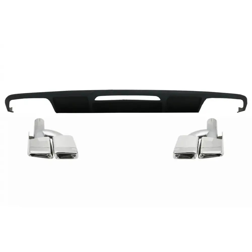 Rear Bumper Diffuser Suitable For Mercedes Cls Sedan W218 (2011-2017) And Exhaust Muffler Tips Tail Pipes Only For Amg