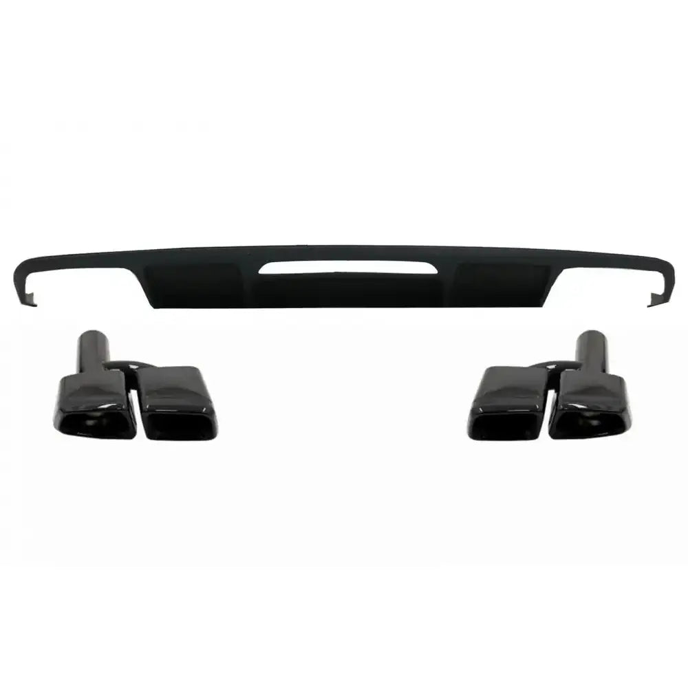 Rear Bumper Diffuser Suitable For Mercedes W218 Cls Sedan (2011-2017) And Exhaust Muffler Tips Tail Pipes Only For Amg