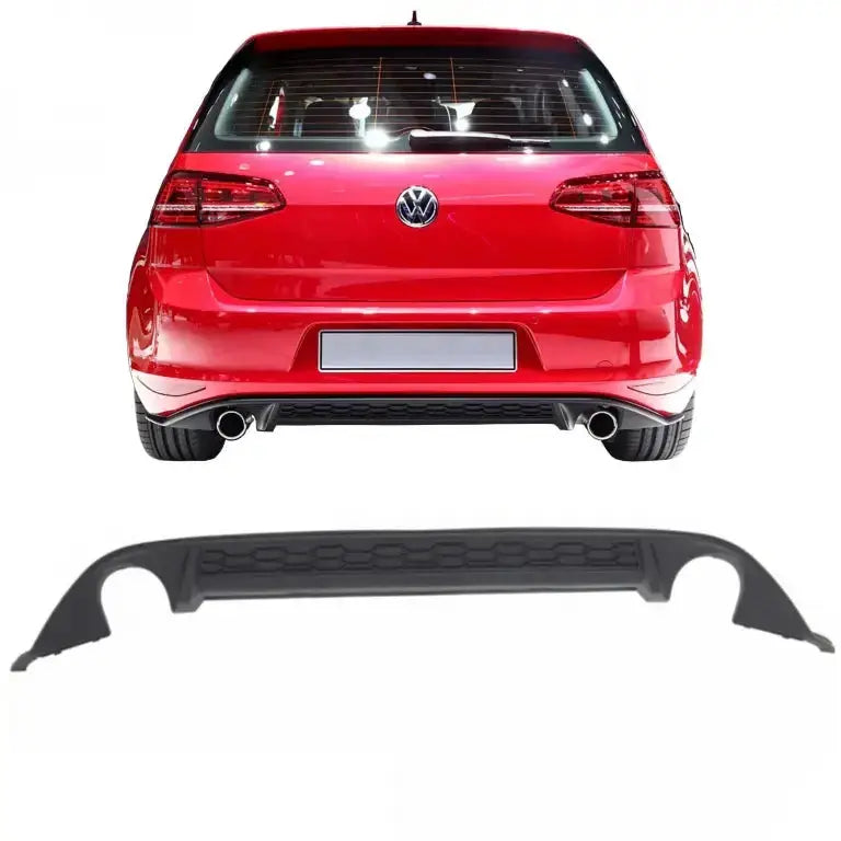 Rear Bumper Diffuser Suitable For Vw Golf 7 Vii (2013-2016) Gti Design - 3