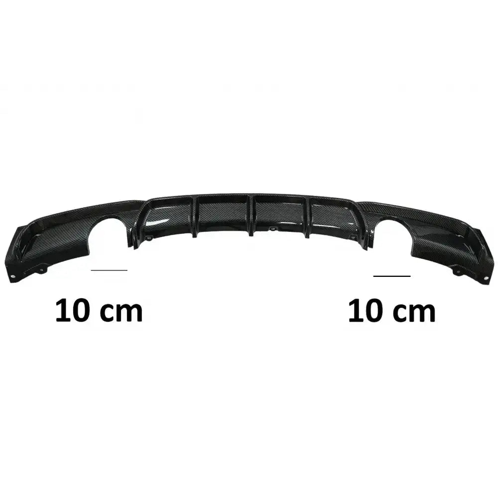 Rear Bumper Spoiler Valance Diffuser Double Outlet for Single Exhaust Suitable for Bmw 3 Series F30 F31 (2011-2019) m