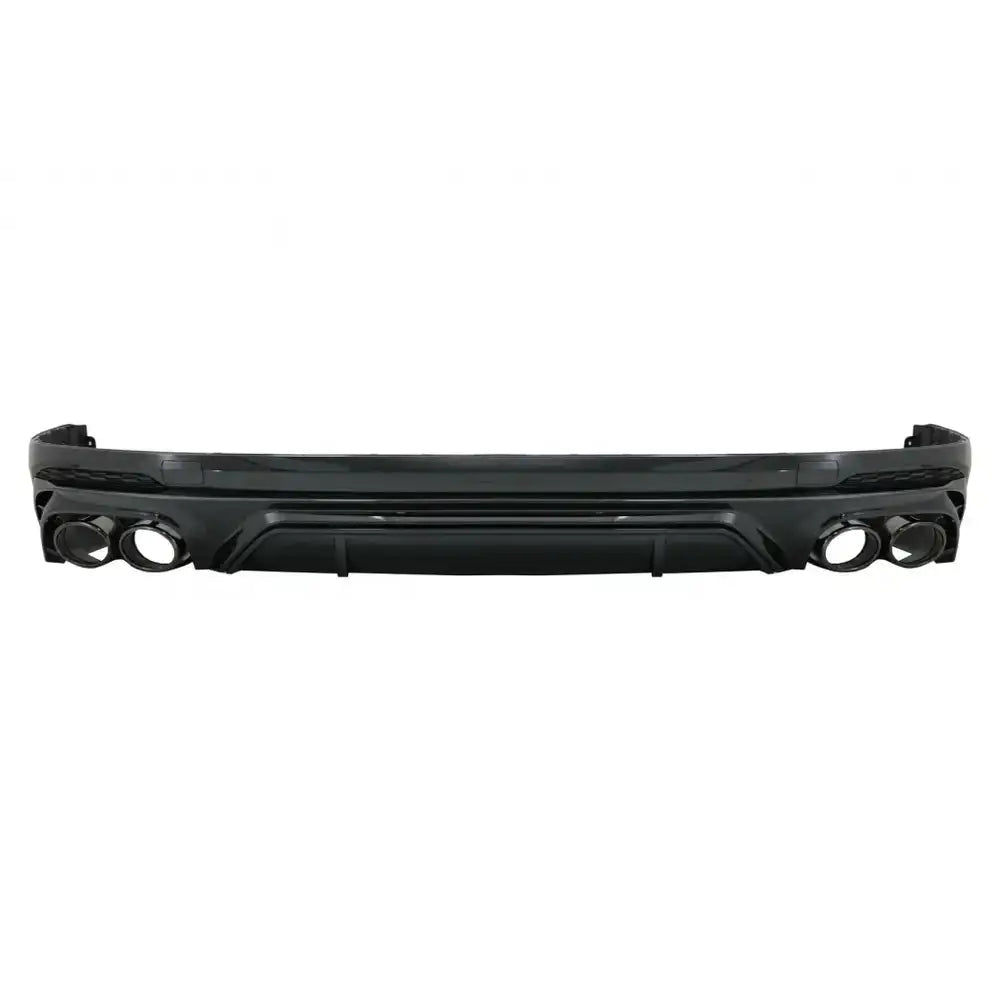 Rear Bumper Spoiler Valance Diffuser Double Outlet Suitable For Audi Q5 Suv Fy S-line (2018-2020) Black Tips - 1