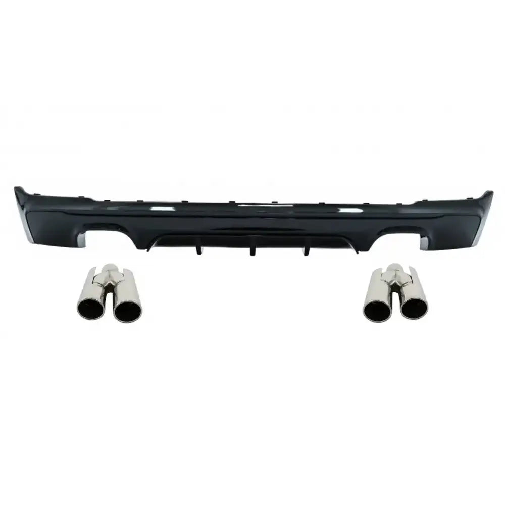 Rear Bumper Spoiler Valance Diffuser Double Outlet With Exhaust Muffler Tips Suitable For Bmw 2 Series F22 F23 (2013-)