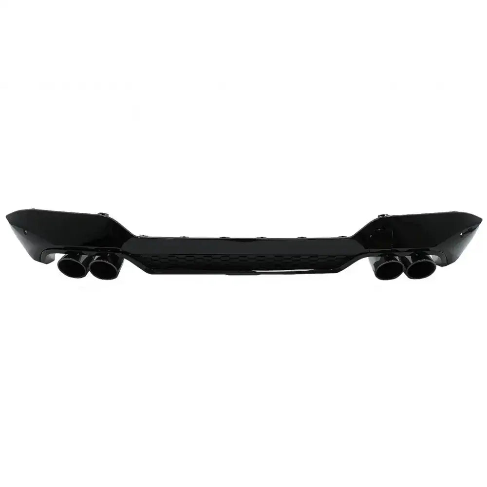 Rear Bumper Valance Diffuser Double Outlet With Exhaust Tips Suitable for Bmw X3 G01 (2018-up) m Design Piano Black