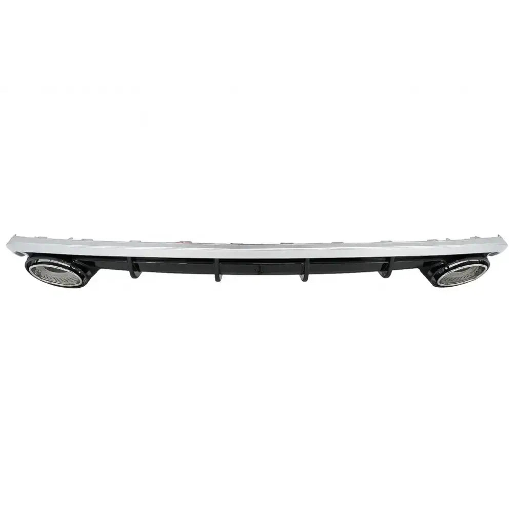 Rear Bumper Valance Diffuser & Exhaust Tips Suitable For Audi A6 4g Facelift (2015-2018) Rs6 Design - 2