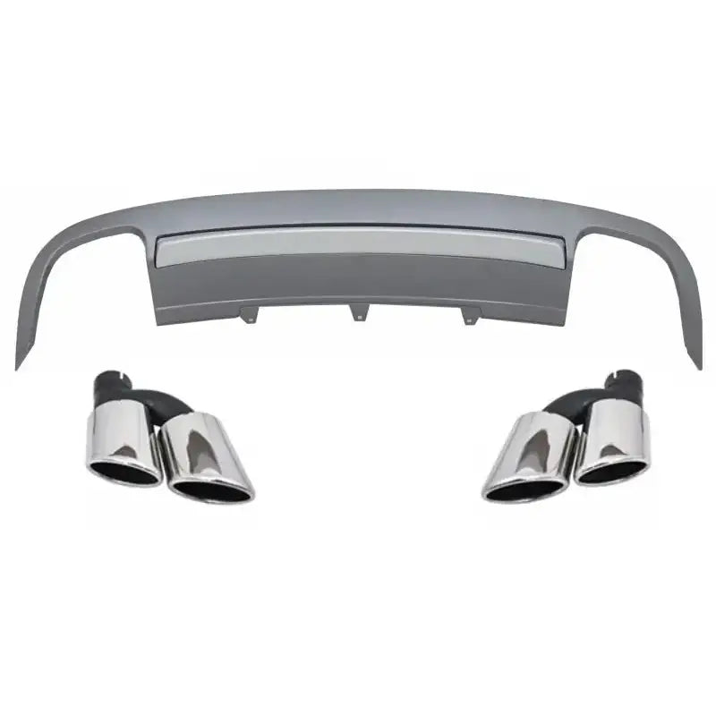 Rear Bumper Valance Diffuser Suitable For Audi A5 8t 4d Sportback S-line Non Facelift (2007-2011) With Exhaust Muffler