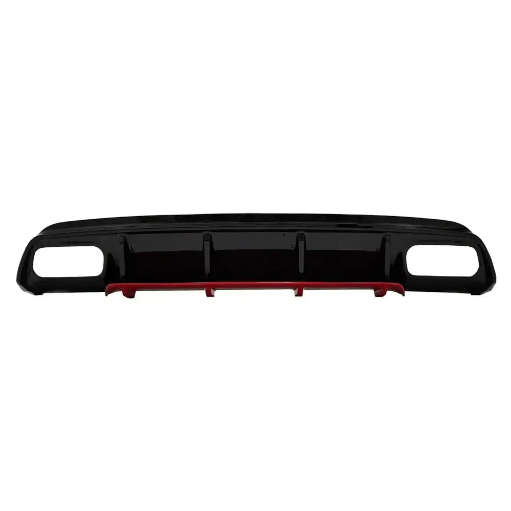 Rear Bumper Valance Diffuser With Exhaust Muffler Tips Chrome Suitable For Mercedes W176 A-class (2012-2018) A45