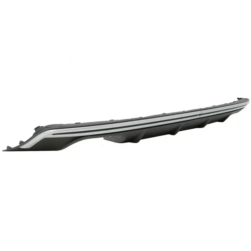 Rear Bumper Valance Diffuser With Exhaust System Black Suitable For Audi A3 8v Hatchback Sportback (2012-2015) S3