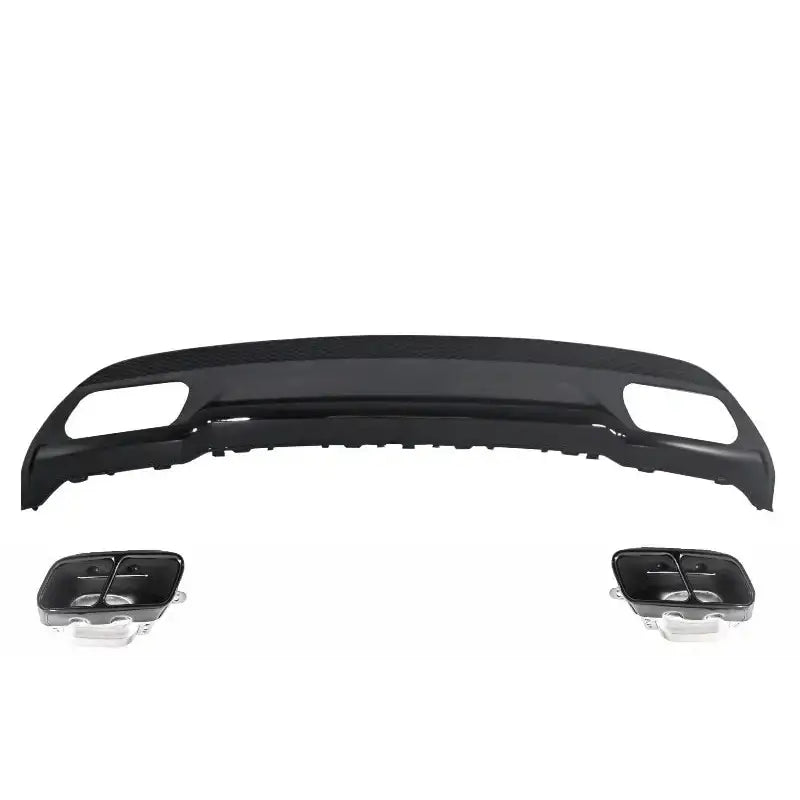 Rear Diffuser & Exhaust Tips Tailpipe Package Black Suitable For Mercedes A-class W176 (2012-up) Sport Pack - 1