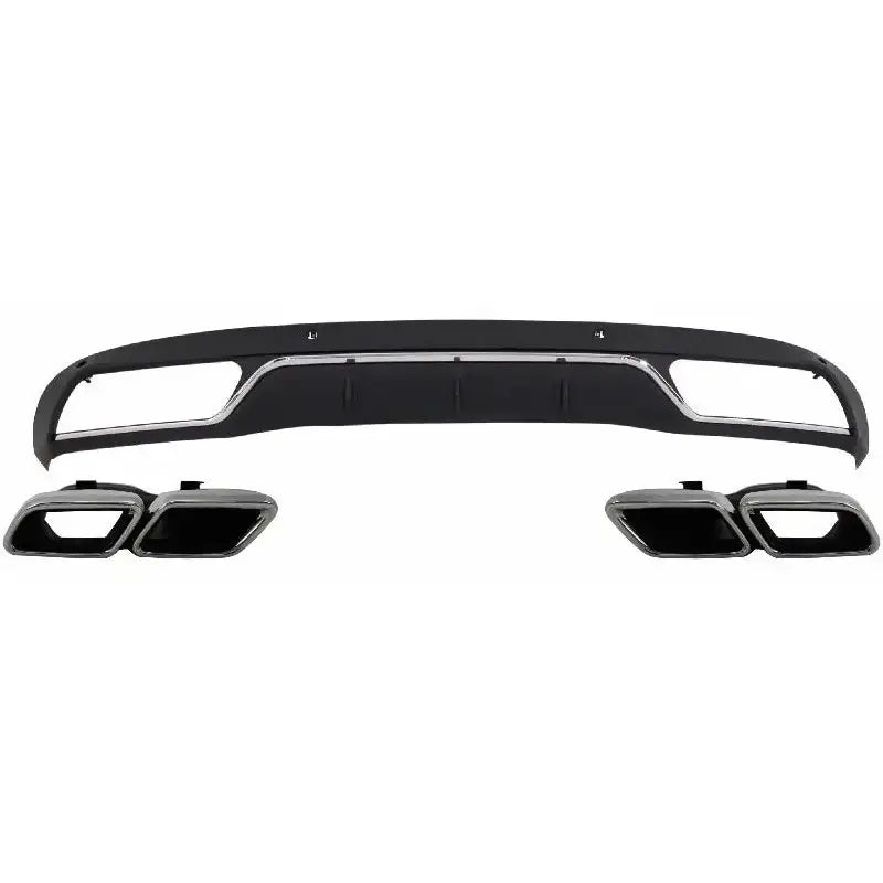 Rear Diffuser & Exhaust Tips Tailpipe Package Suitable For Mercedes C-class W205 S205 Standard (2014-2018) C63 Design