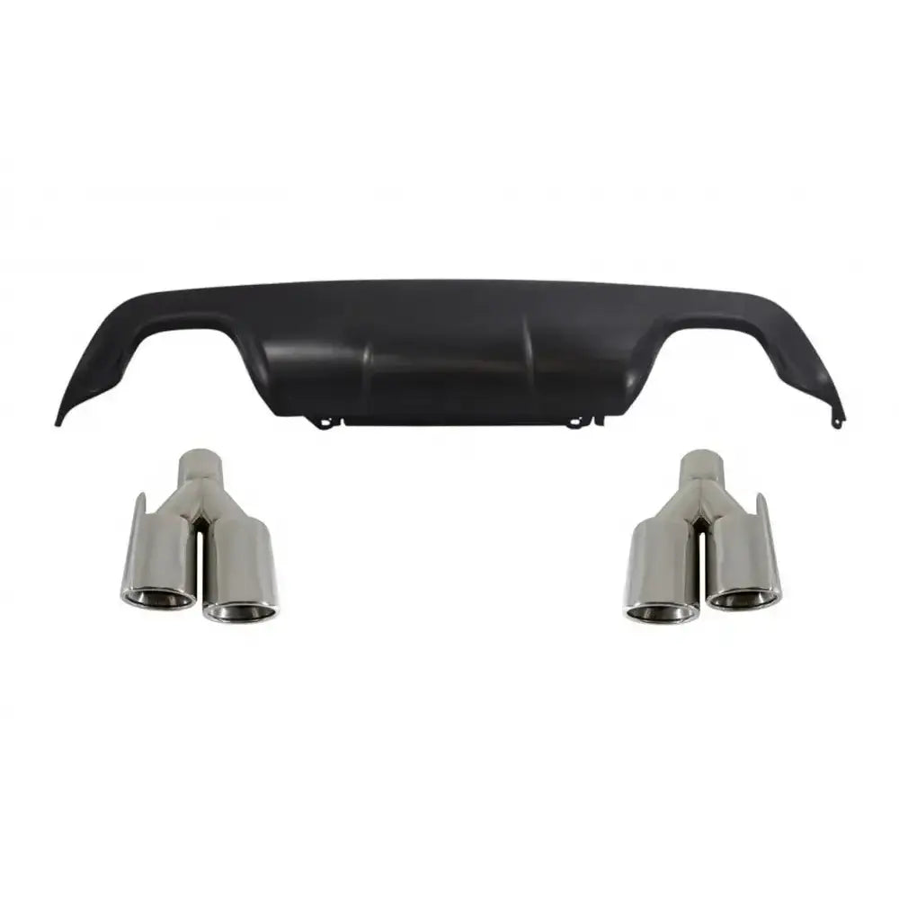 Rear Diffuser With Exhaust Muffler Tips Quad Suitable for Bmw 5 Series E60 E61 (2003-2010) Sport M-technik Design