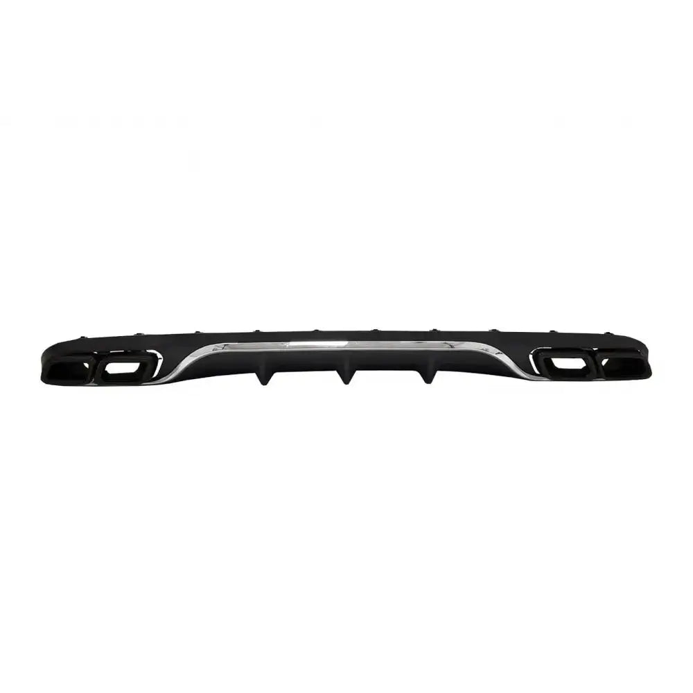 Rear Diffuser With Exhaust Muffler Tips Suitable For Mercedes E-class W213 S213 Standard (2016-2019) E63 Design Black