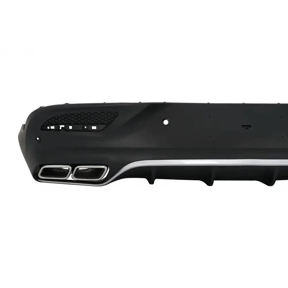 Rear Diffuser With Exhaust Muffler Tips Suitable For Mercedes Gle Coupe C292 Sport Line (2015-2019) Chrome Edition