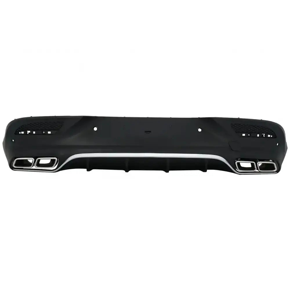 Rear Diffuser With Exhaust Muffler Tips Suitable For Mercedes Gle Coupe C292 Sport Line (2015-2019) Chrome Edition