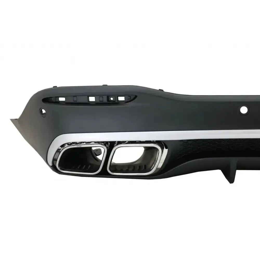 Rear Diffuser With Silver Exhaust Muffler Tips Suitable For Mercedes Gle W167 Suv V167 Sport Line (2019-up) Gle 63