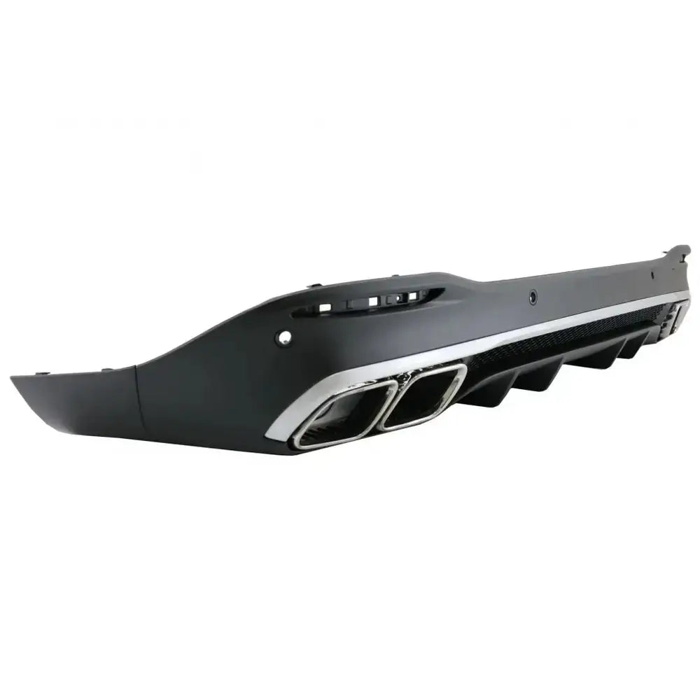 Rear Diffuser With Silver Exhaust Muffler Tips Suitable For Mercedes Gle W167 Suv V167 Sport Line (2019-up) Gle 63