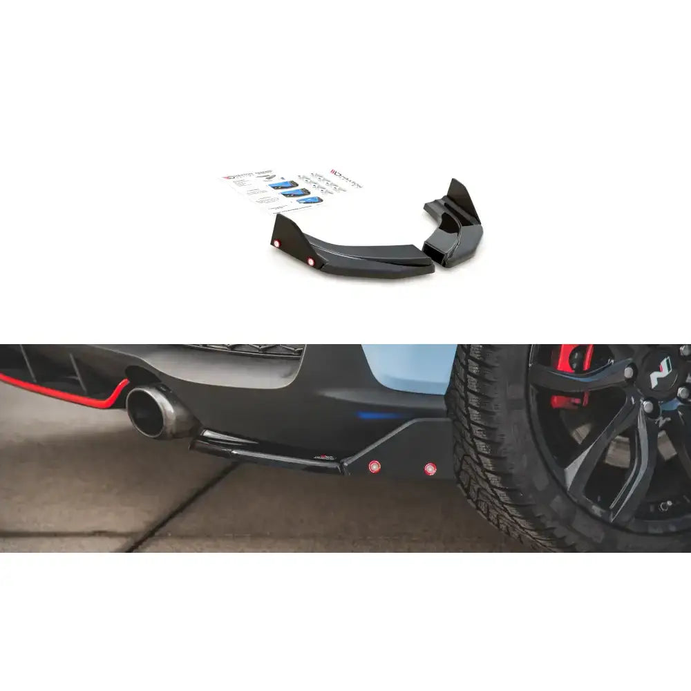 Rear Side Splitters + Flaps V.6 Hyundai I30 n Mk3 Hatchback - 1