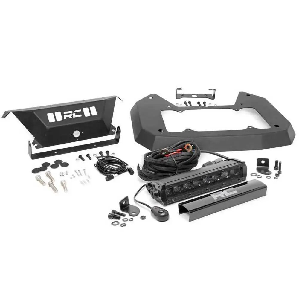 Relokasjon Av Registreringsskiltfeste Med Led-lys Black Series Rough Country - Jeep Wrangler Jl 2 d 18- - 1