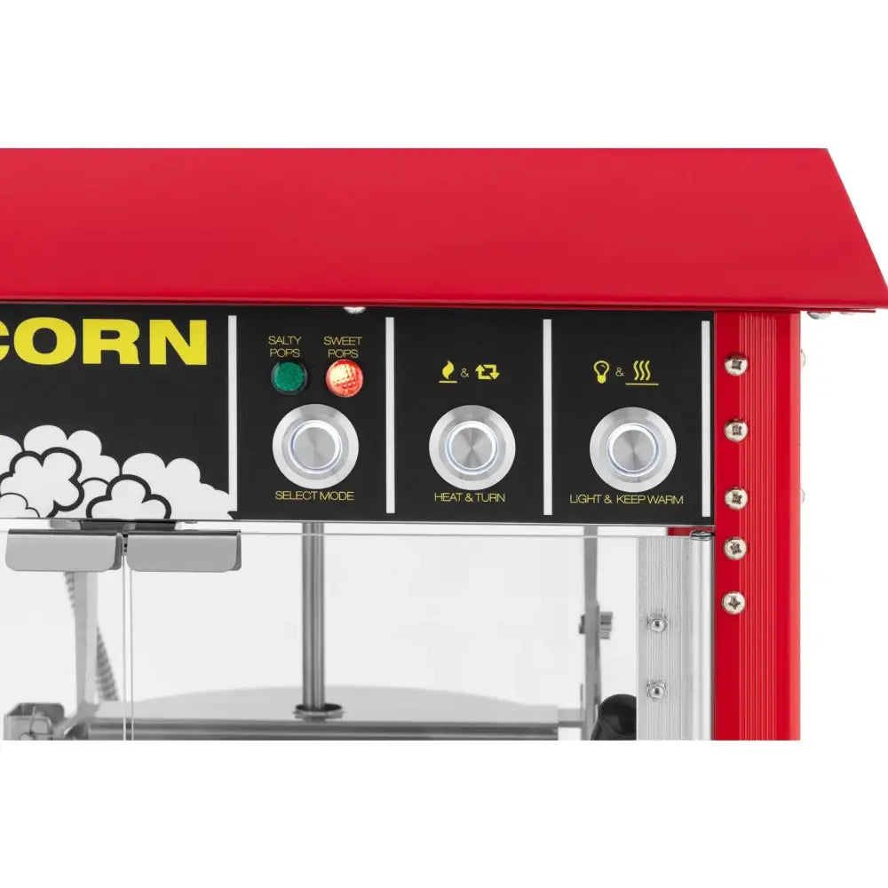 Retro Popcornmaskin Teflon 1600 w 5-6 Kg/t - Rød - 3