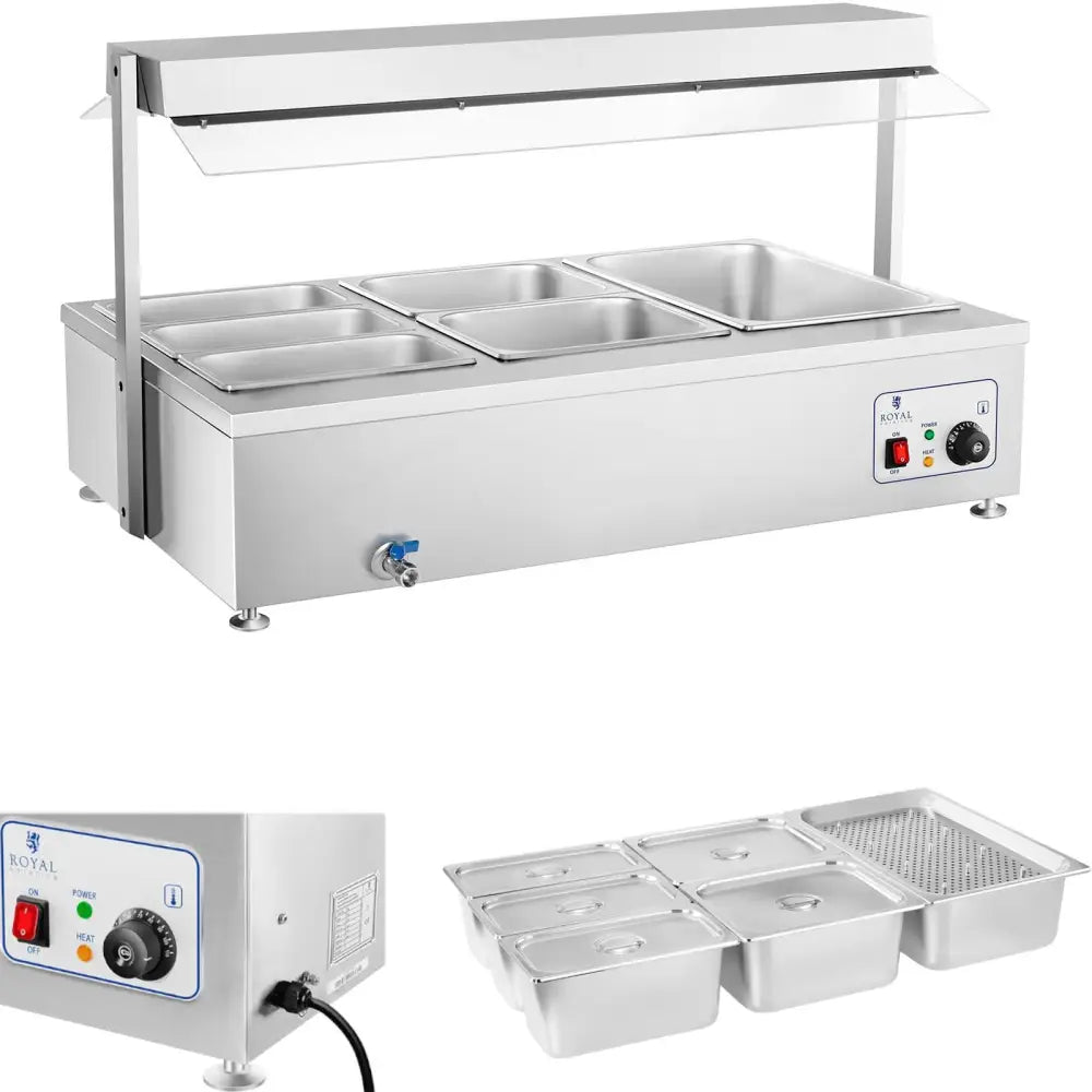 Royal Catering Stående Vannkoker M/ Kran 6 x Gn 150mm 55l - 1