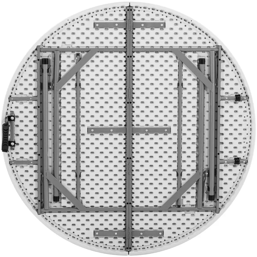 Rundt Sammenleggbart Hvitt Hagebord For Catering Opptil 150 Kg Diam. 120 x 74 Cm. Prod. Kode: 1014854 - 4