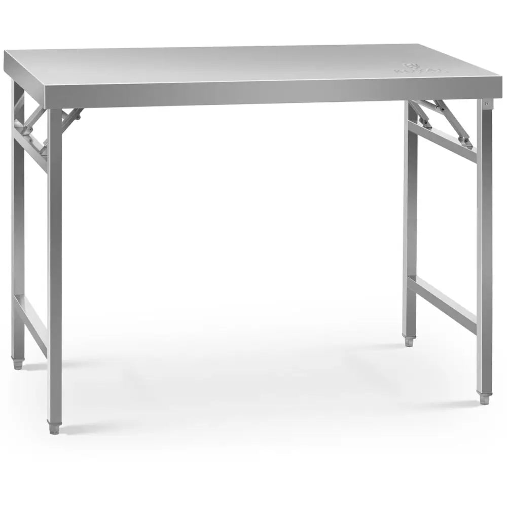 Rustfritt Stål Sammenleggbart Kjøkkenbord 120 x 60 Cm - 2