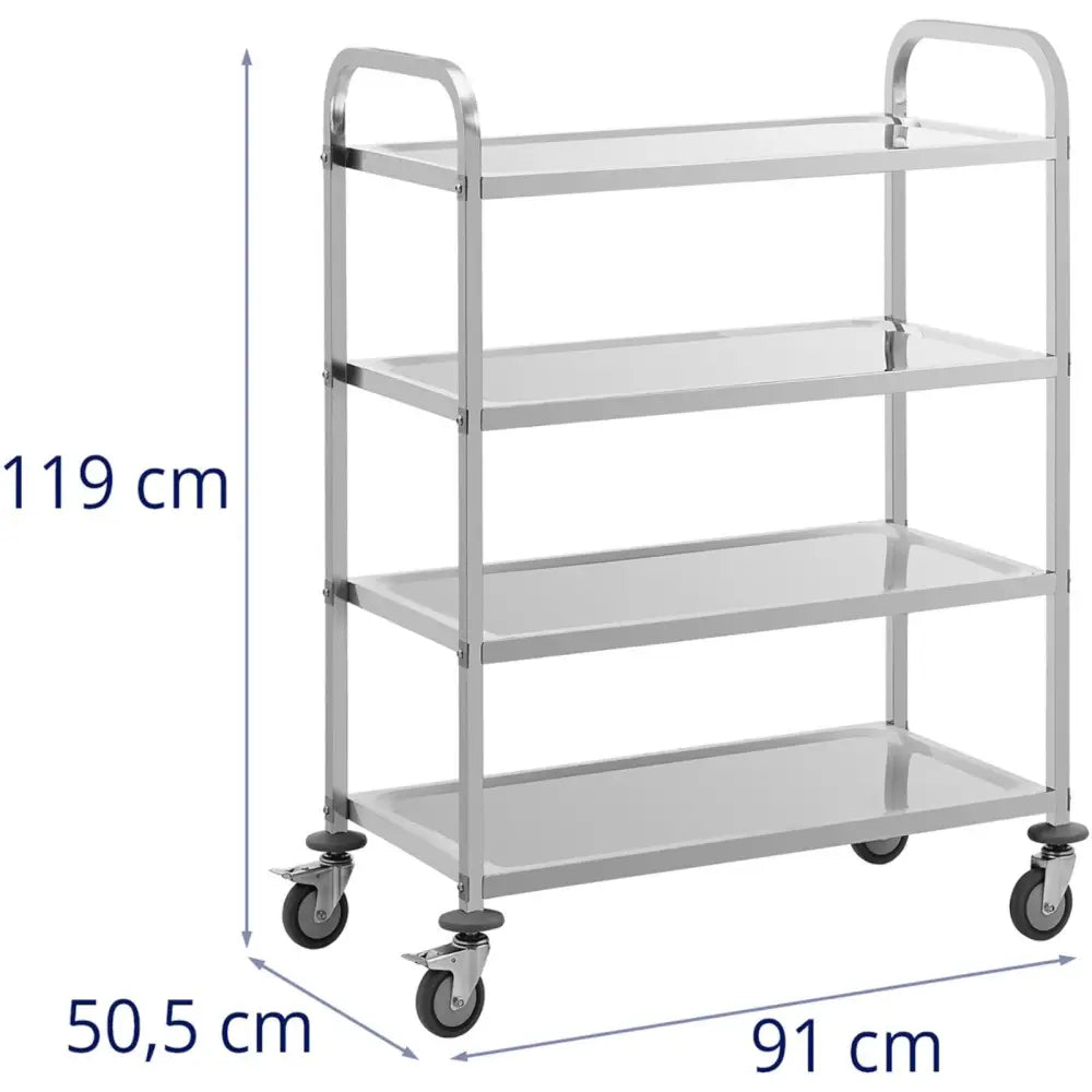 Serveringsvogn Med 4 Hyller 73 x 38 Cm (144 Kg) - 5