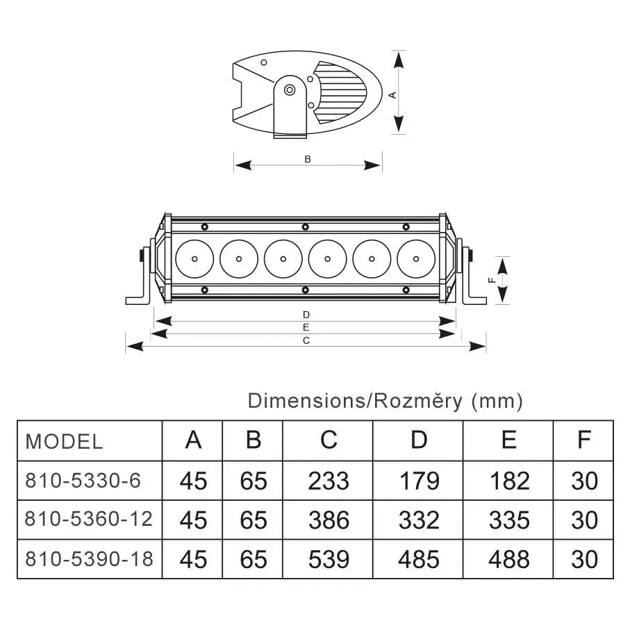 Shark Led Lysbjelke 13’ 60w - 4