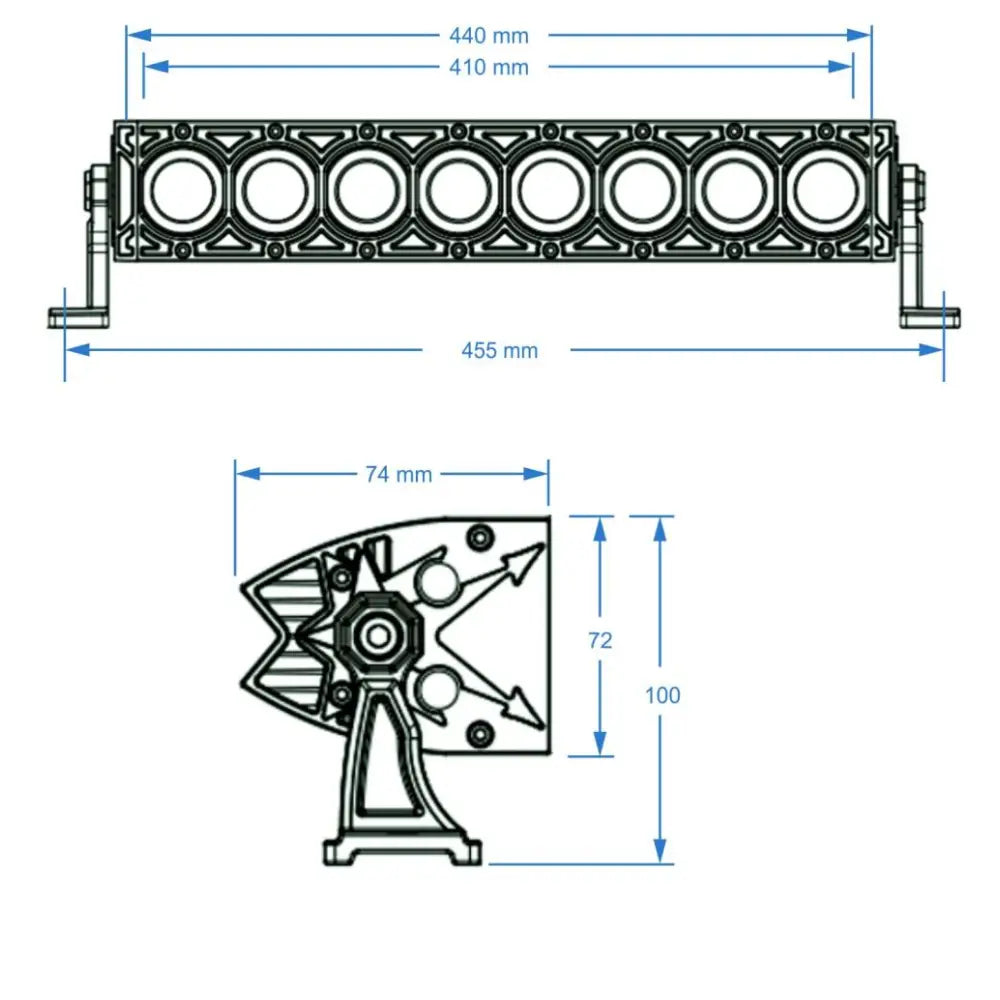 Shark Led Lysbjelke 17’ Med Halo-ring Cree Led 80w - 3