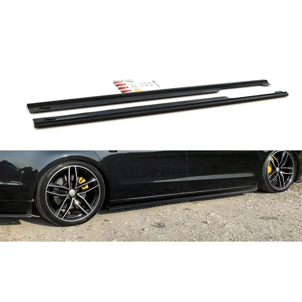 Side Skirts Diffusers Audi A8 Long D4 - 1