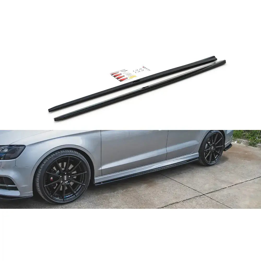 Side Skirts Diffusers V.2 Audi S3 / A3 S-line Sedan 8v Facelift - 1