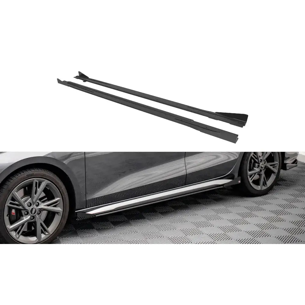 Sideskjørt Lepper Street Pro + Flaps - Audi S3 / A3 S-line 8y 20- - 1