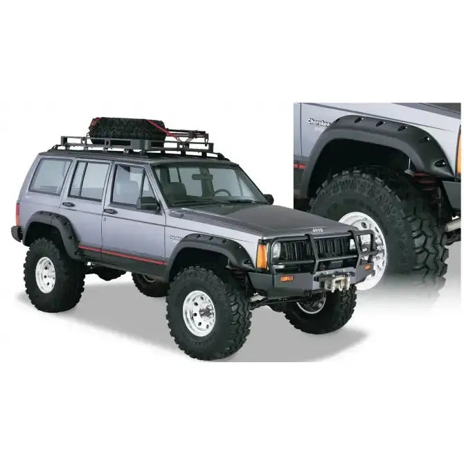 Skjermbreddere Bushwacker Cut-out Style - Jeep Cherokee Xj 4-door - 1