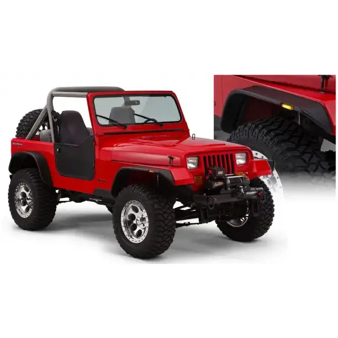 Skjermbreddere Bushwacker Flat Style - Jeep Wrangler Yj - 1